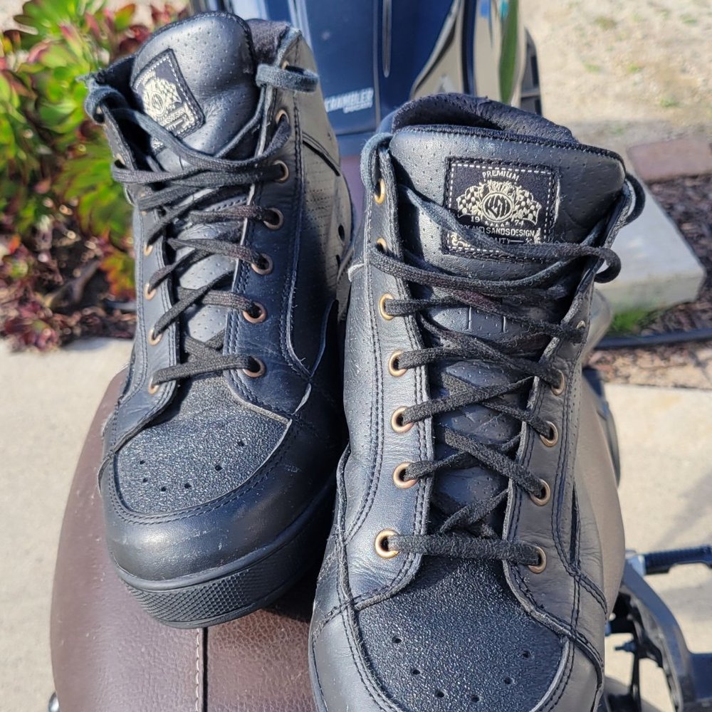 Roland Sands Fresno Motorcycle Boots Size 10
